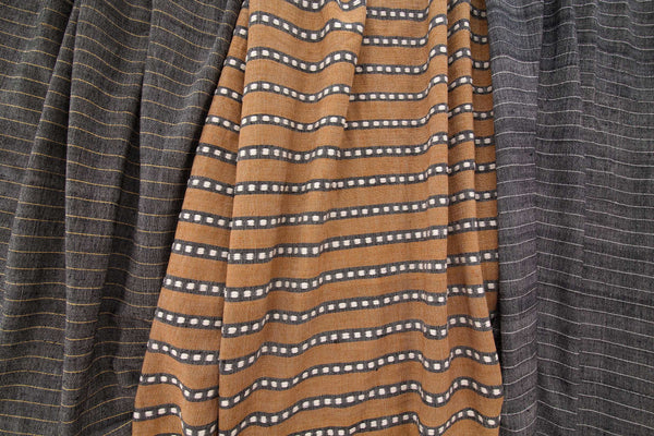 Tan, Black and White Fabric - Bolé Road Textiles