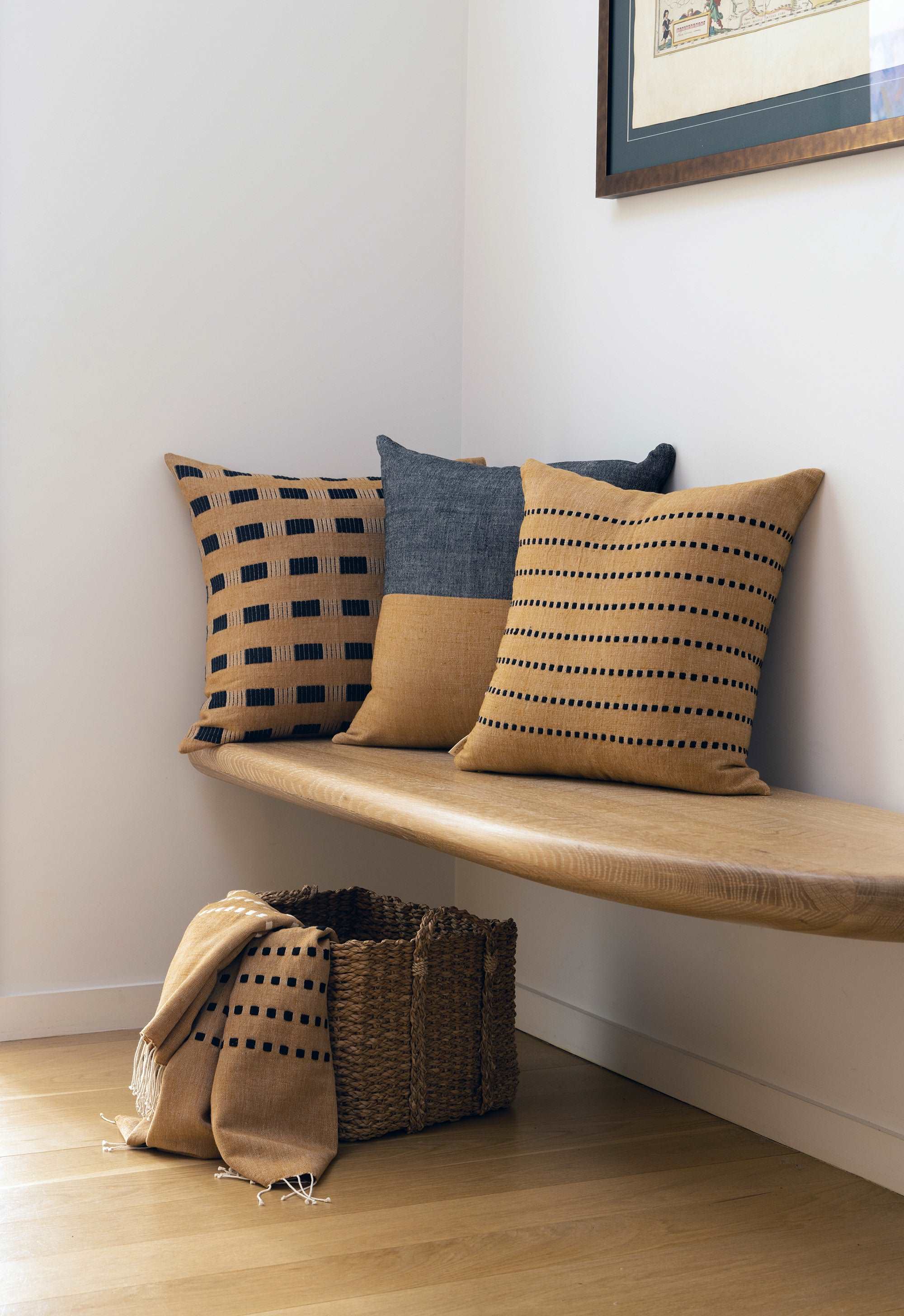 Photo inspiration: Coordinated Textile Design Elements Reference: Coordinated Pillows Tan