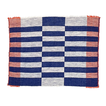 Cape Town Pillow Cover - White/Cobalt - Production Sample