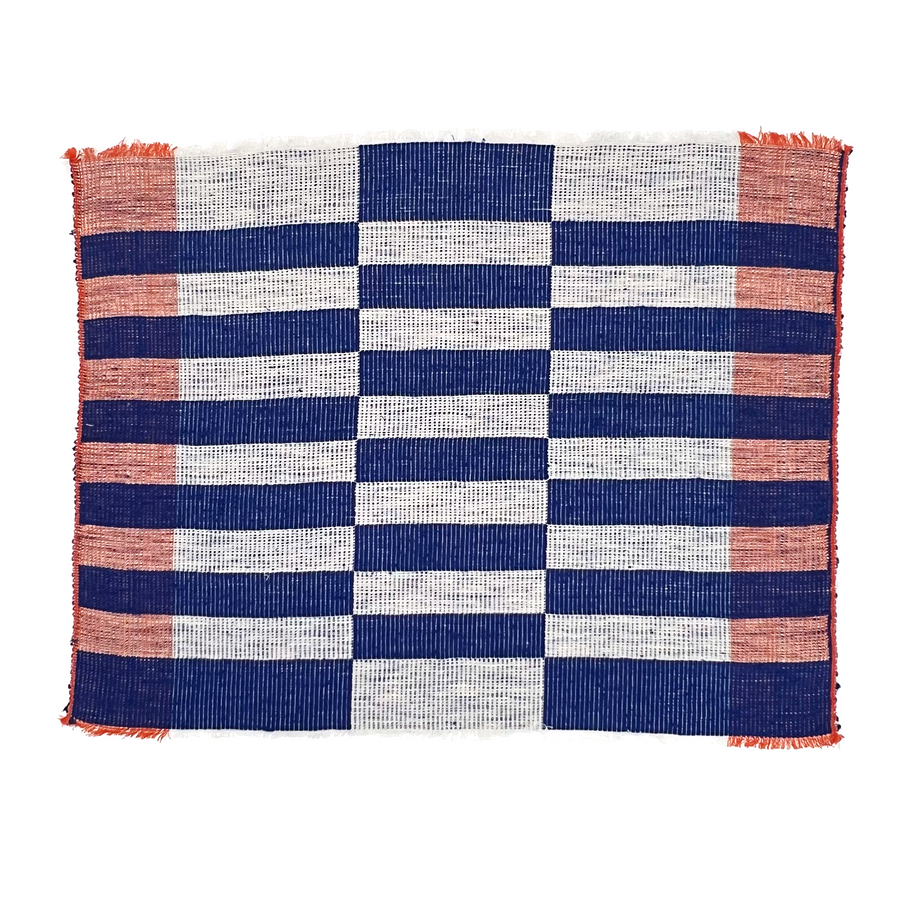 Cape Town Pillow Cover - White/Cobalt - Production Sample