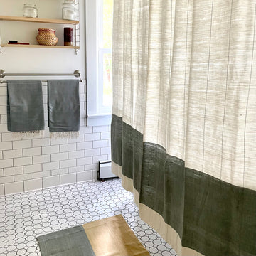 Karo Shower Curtain Sable - Sample