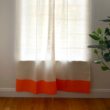 Solid Curtain Orange - Different Color, Striation - Sample