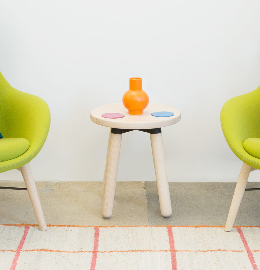 Leather Coasters - Orange