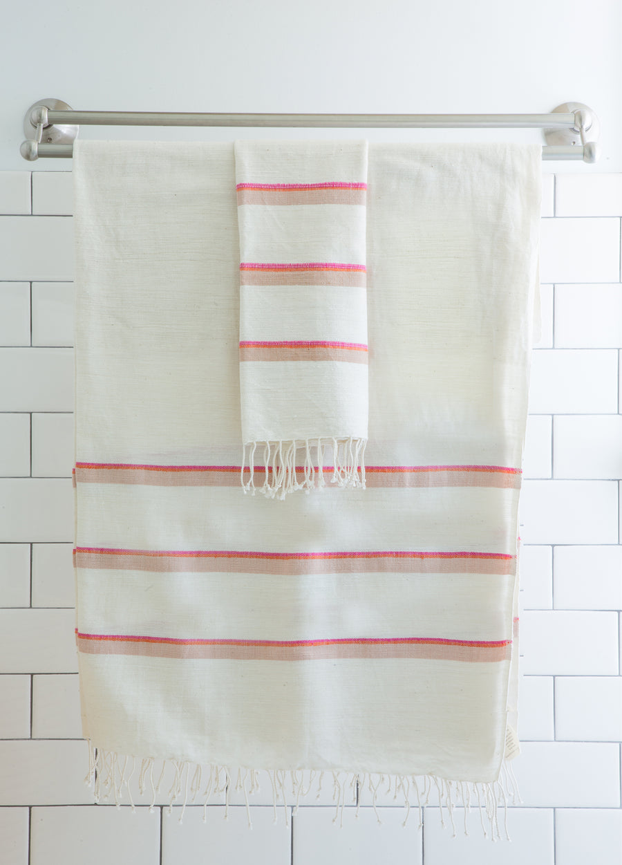 Panama Embroidery Soft Terry by Dea Linen Bath Towel