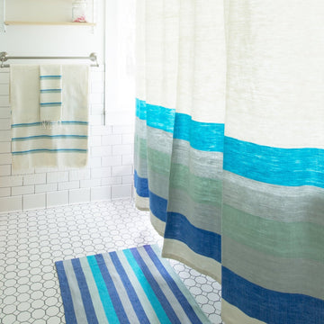 Omo Shower Curtain - Azure