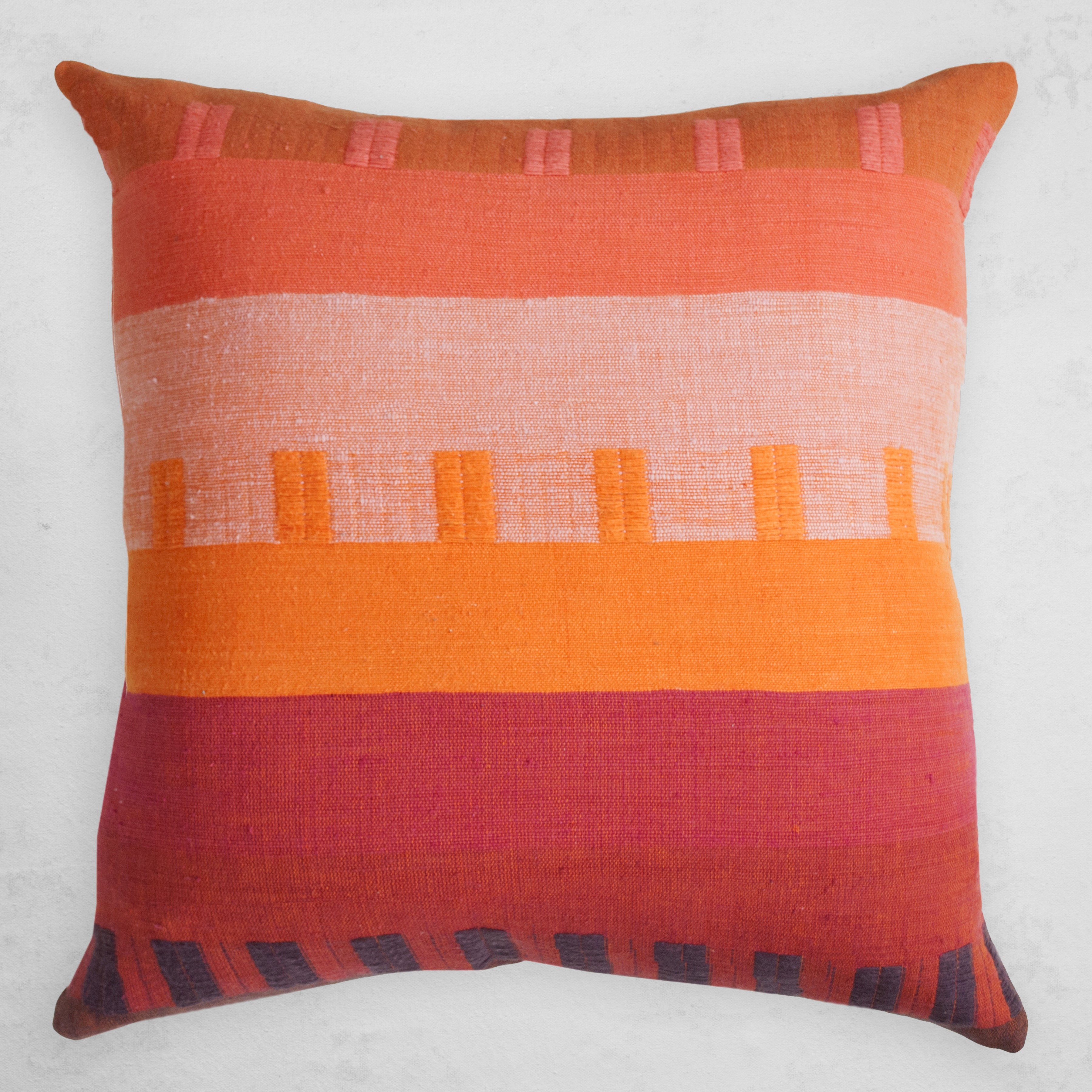 Red and 2025 orange throw pillows